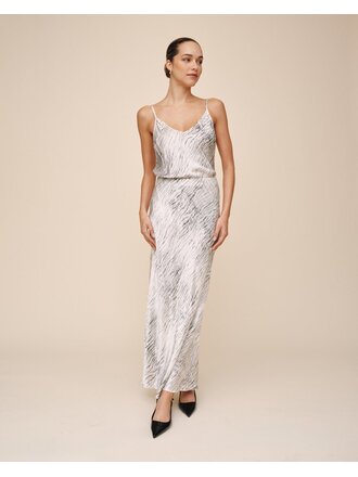 BELLA DAHL SLEEK BIAS MAXI SKIRT IN SNOW TIGER