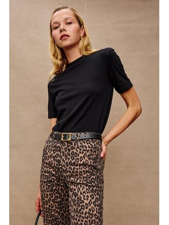 RAILS COTTON CASHMERE SHORT SLEEVE TEE IN BLACK