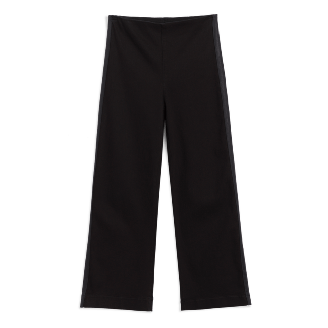 FRANK & EILEEN WESTPORT ILLUSION WIDE LEG JEAN IN BLACK TUXEDO