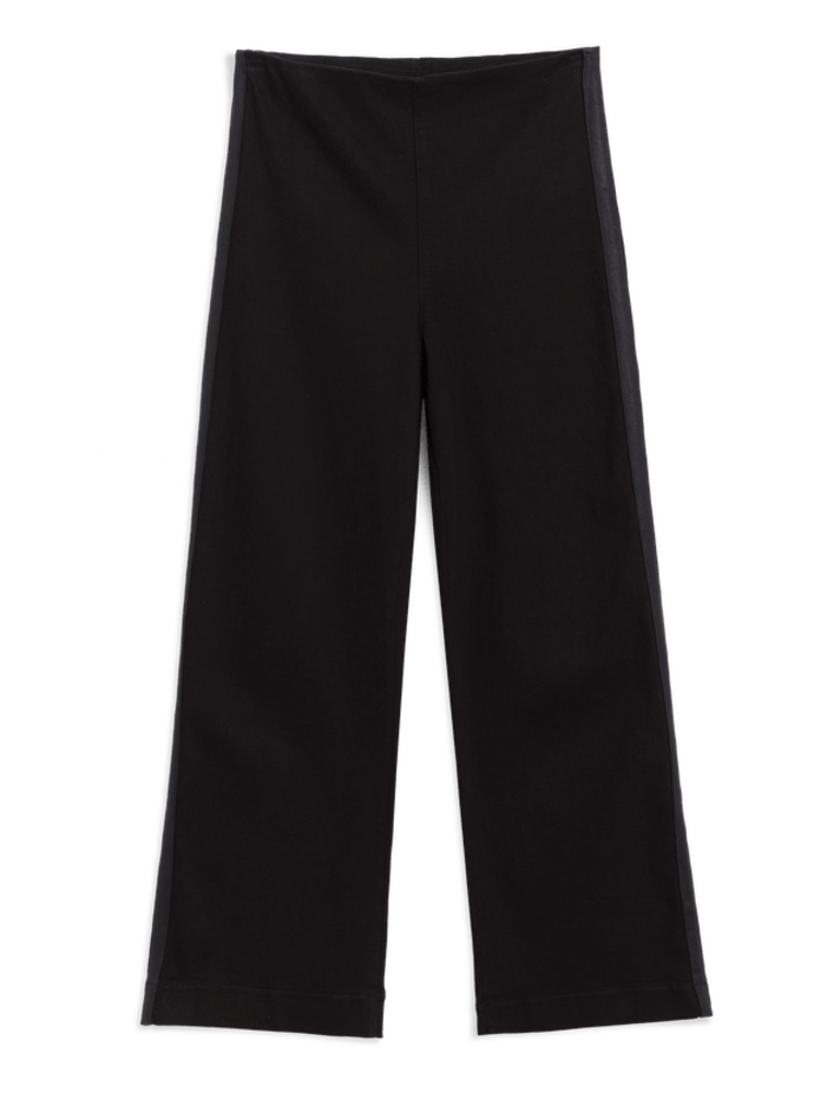 FRANK & EILEEN WESTPORT ILLUSION WIDE LEG JEAN IN BLACK TUXEDO