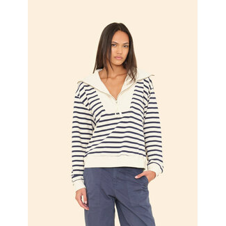 XIRENA KAT TERRY SWEATSHIRT IN NATURAL STRIPE