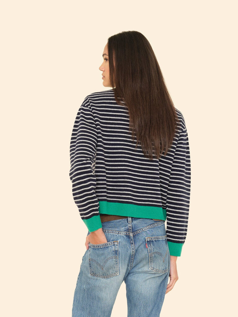 XIRENA LILLIAN CARDIGAN IN NAVY STRIPE