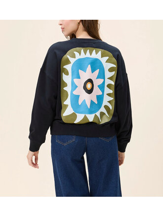 CLEOBELLA ANAIA SWEATSHIRT IN BLACK MOTIF