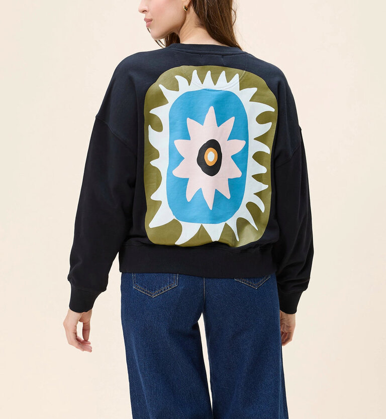 CLEOBELLA ANAIA SWEATSHIRT IN BLACK MOTIF