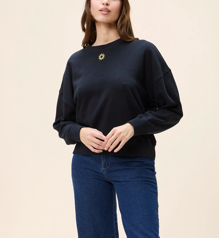 CLEOBELLA ANAIA SWEATSHIRT IN BLACK MOTIF