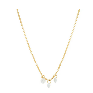 TAI JEWELRY NECKACE W/THREE FLOATING CZ'S