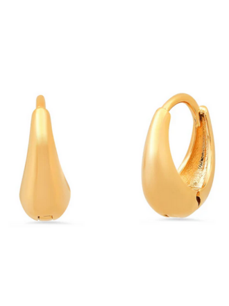 TAI JEWELRY SMALL GRADUATED GOLD CHUBBY HUGGIE