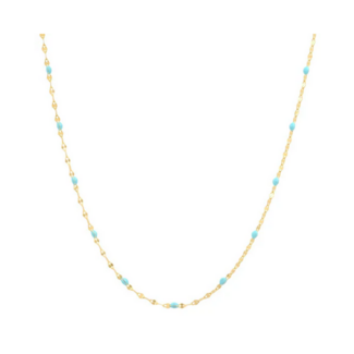 TAI JEWELRY SPARKLE CHAIN W/ENAMEL STATIONS IN LIGHT BLUE
