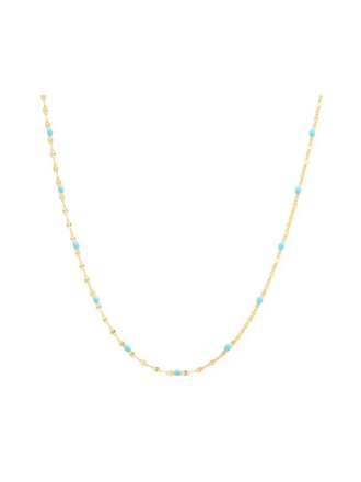 TAI JEWELRY SPARKLE CHAIN W/ENAMEL STATIONS IN LIGHT BLUE
