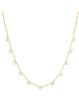 TAI JEWELRY GOLD CHAIN W/TINY PEARL STATIONS