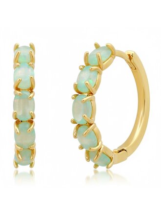 TAI JEWELRY STONE HUGGIE MINT