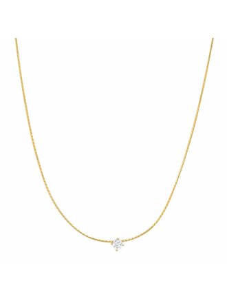 TAI JEWELRY CHAIN NECKLACE WITH CZ ACCENT GOLD