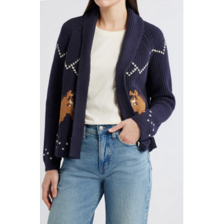 THE GREAT THE HORSE LODGE CARDIGAN  IN NAVY