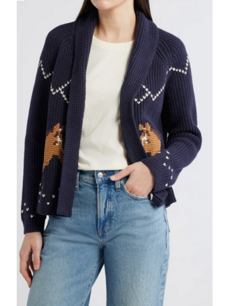 THE GREAT THE HORSE LODGE CARDIGAN  IN NAVY