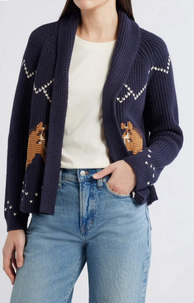 THE GREAT THE  HORSE LODGE CARDIGAN IN NAVY