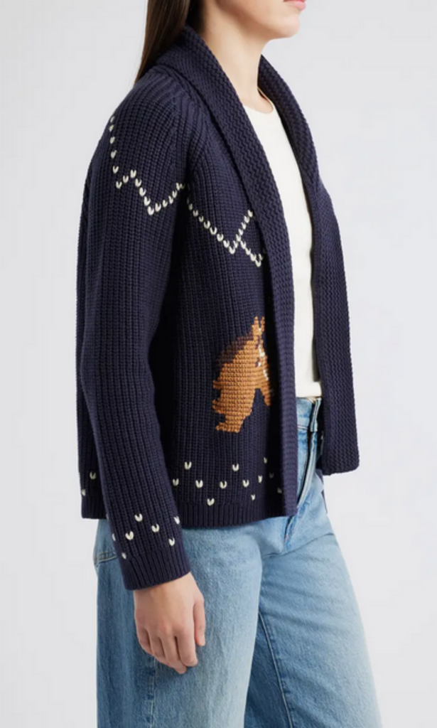 THE GREAT THE  HORSE LODGE CARDIGAN IN NAVY