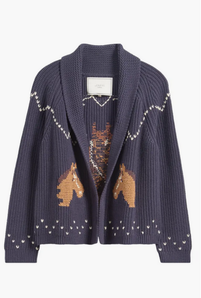 THE GREAT THE  HORSE LODGE CARDIGAN IN NAVY