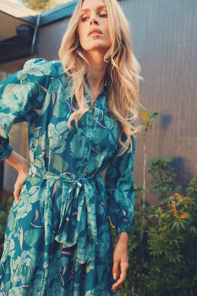 TROVATA THE MARTINA DRESS IN HUSHED SHADOW