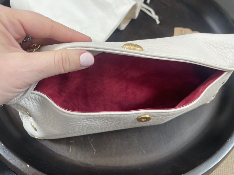 HAMMITT INVITATION CLUTCH IN CALLA LILY WHITE