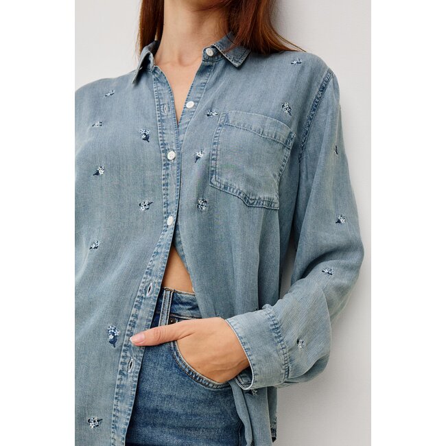 RAILS INGRID TOP IN BLUE BLOSSOMS