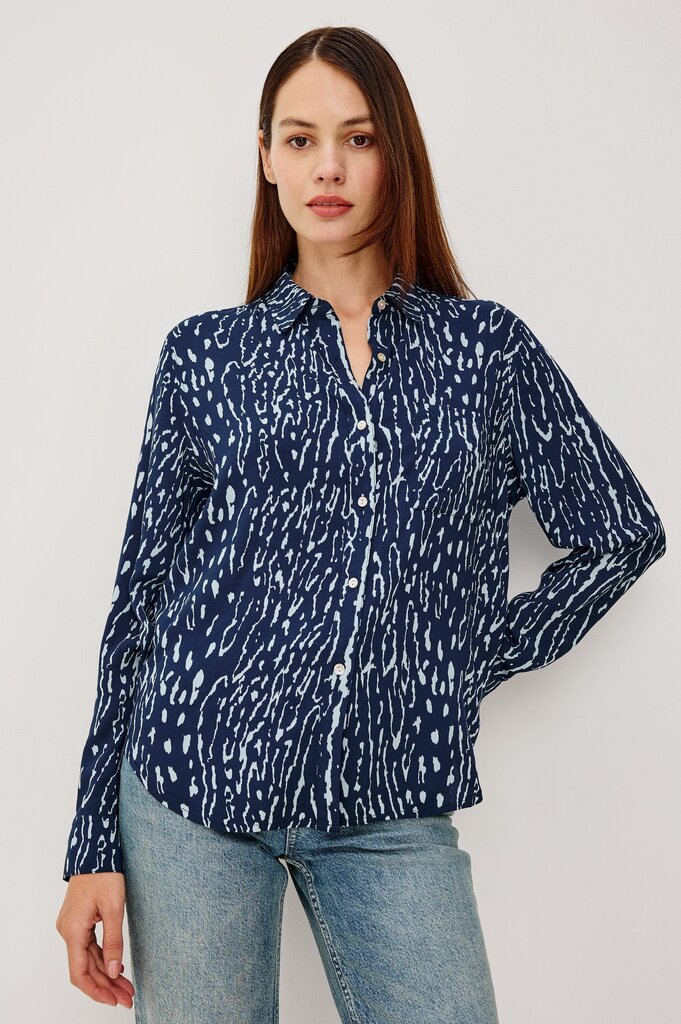 RAILS JOSEPHINE SHIRT IN DARK NAVY LYNX