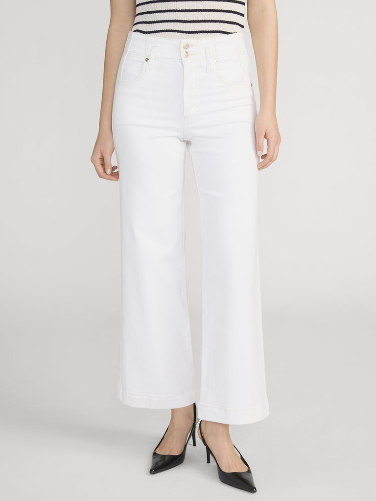 SEAMED WIDE TROUSER CROP IN AU NATURAL CLEAN