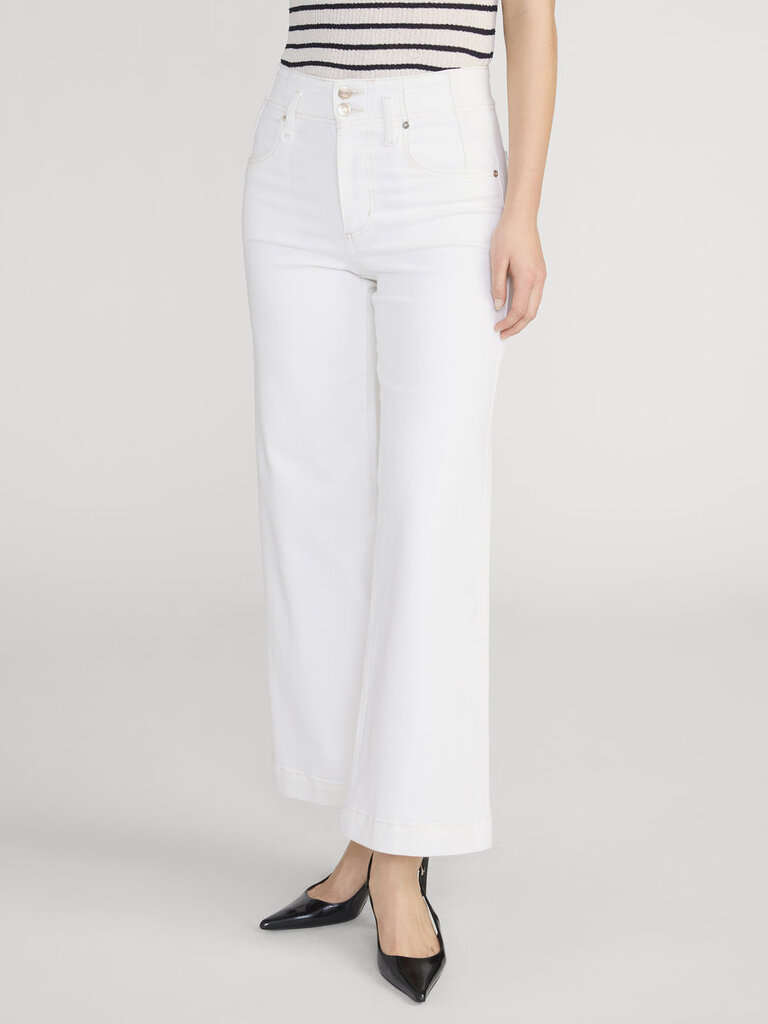 SEAMED WIDE TROUSER CROP IN AU NATURAL CLEAN