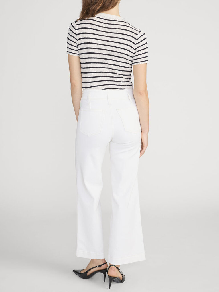 SEAMED WIDE TROUSER CROP IN AU NATURAL CLEAN
