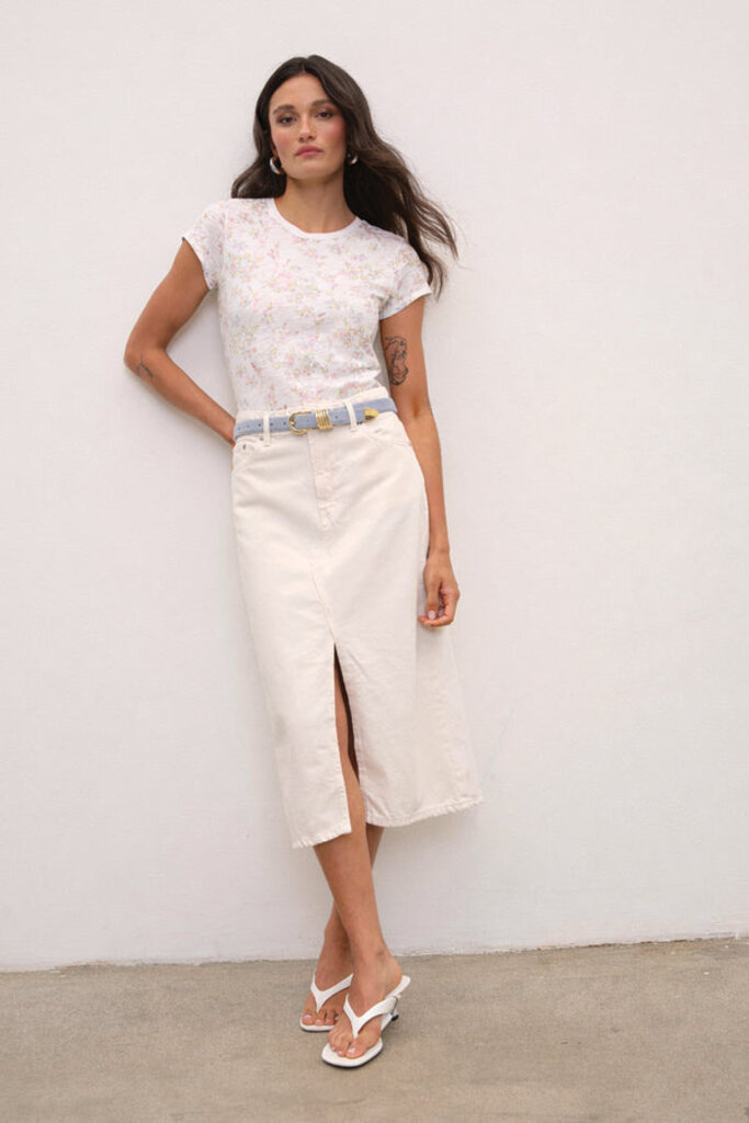 MEADOW RINGER TEE IN CHERRY BLOSSOM