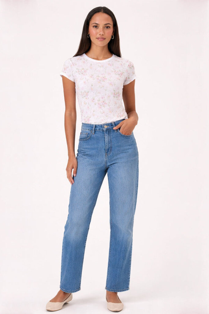 MEADOW RINGER TEE IN CHERRY BLOSSOM