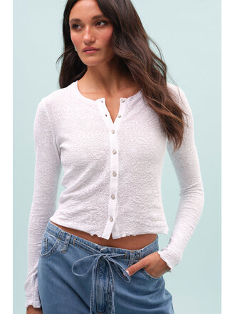 LOVE STORY CARDIGAN IN WHITE