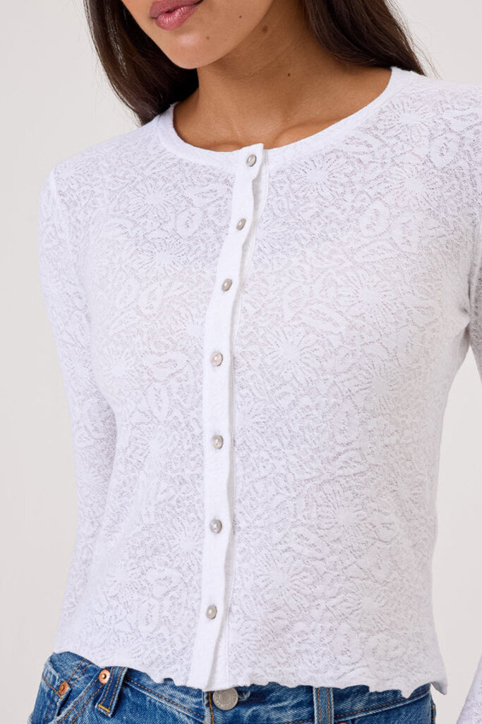 LOVE STORY CARDIGAN IN WHITE