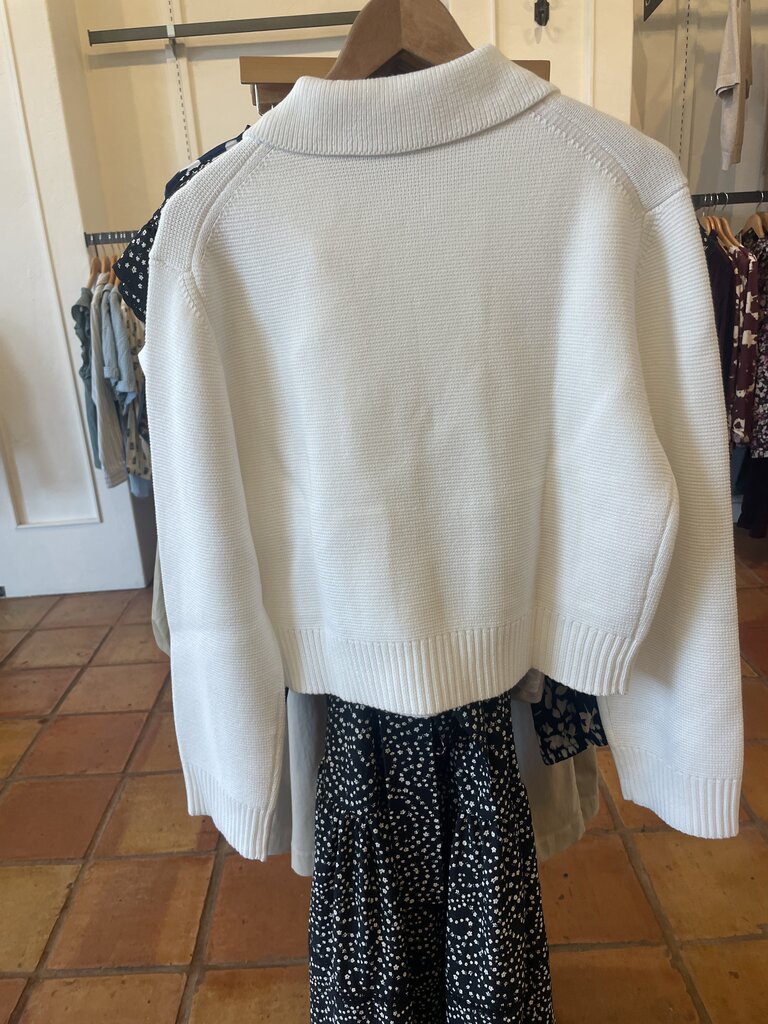 MARGARET O'LEARY DYLAN KNIT JACKET IN WHITE
