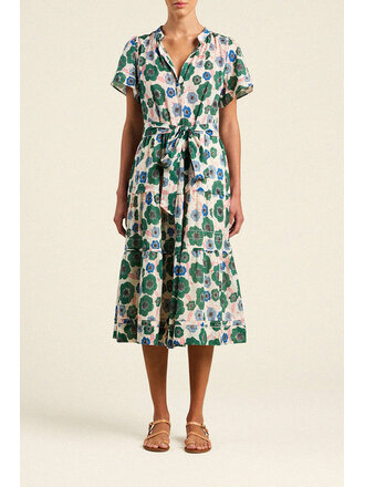 TROVATA LUANA DRESS IN GREEN HOUSE BLOOM