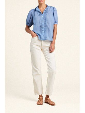 TROVATA MIRA BLOUSE IN BRISA HOUNDSTOOTH