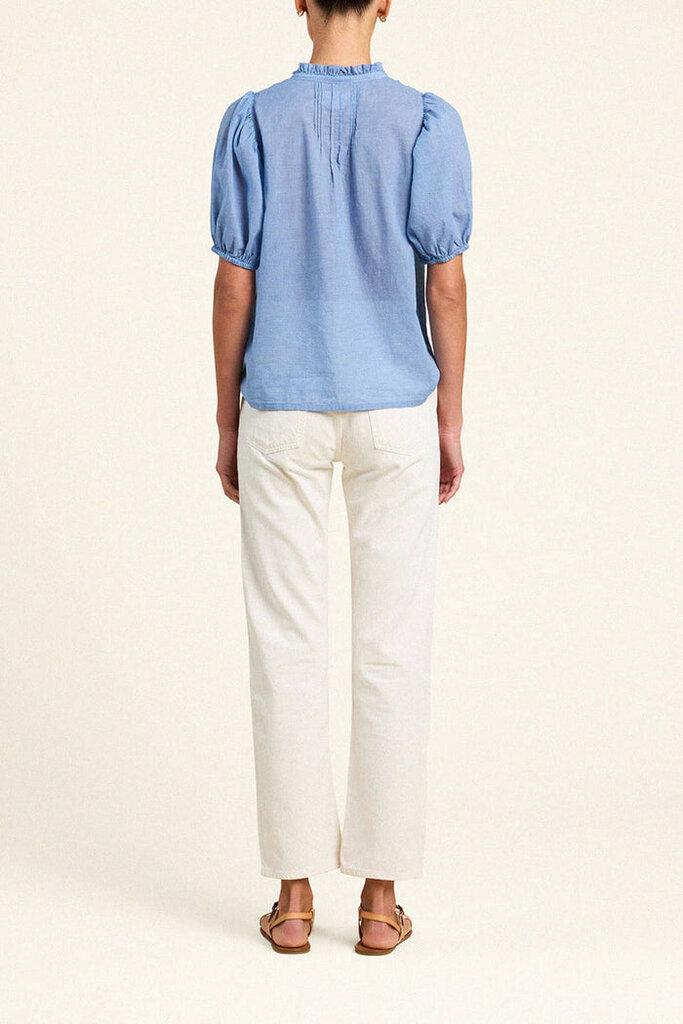 TROVATA MIRA BLOUSE IN BRISA HOUNDSTOOTH