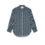 THE GREAT THE DAILY BUTTON UP IN BLUE CLUB STRIPE