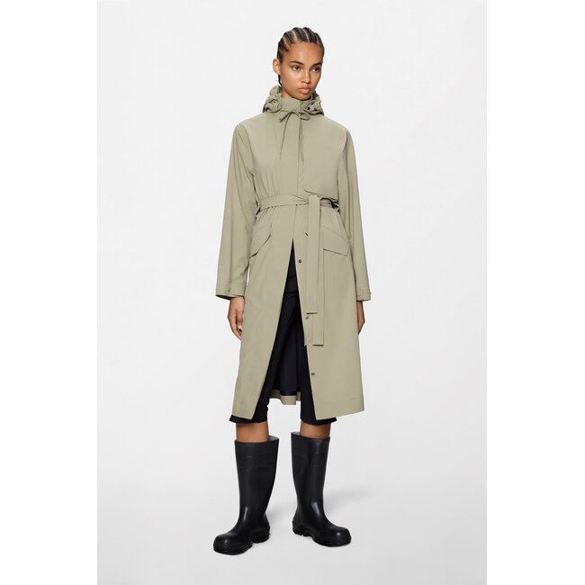 RAINS SUVA HARDSHELL W COAT W3 IN BEIGE