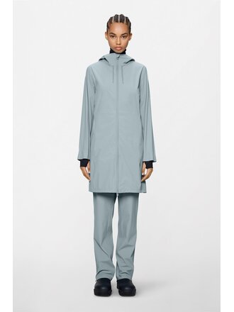 RAINS SUVA HARDSHELL LONG W JACKET IN POOL