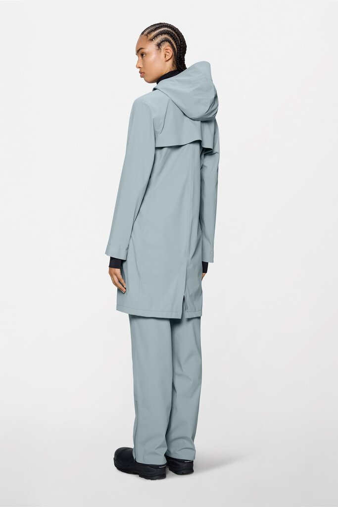 RAINS SUVA HARDSHELL LONG W JACKET IN POOL