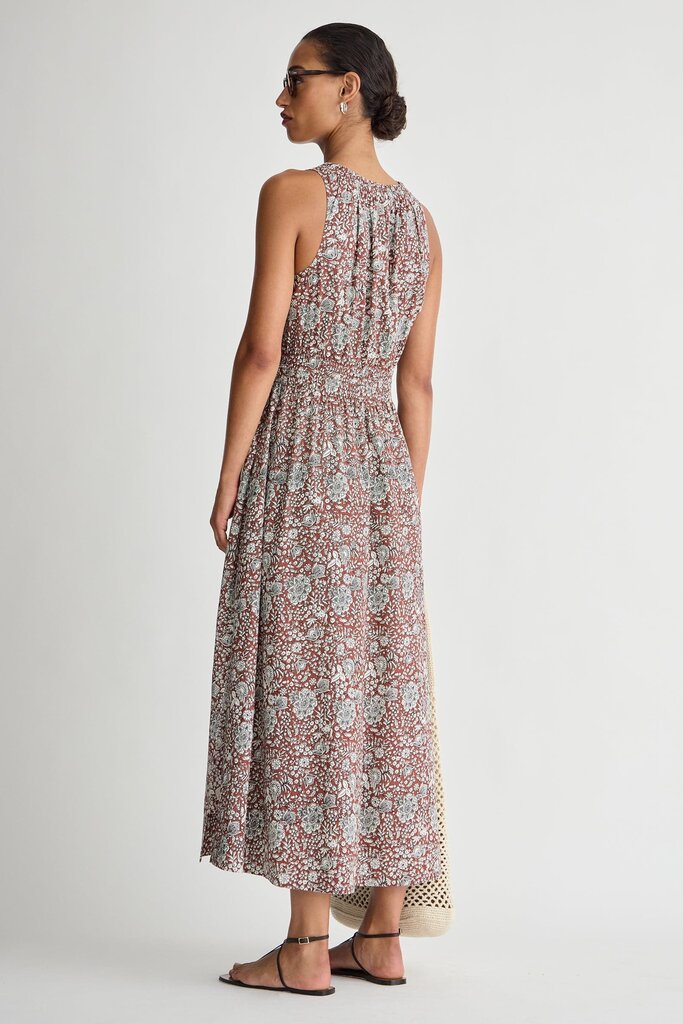 APIECE APART BALI TANK DRESS IN CLAY FLORAL