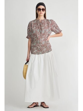 APIECE APART LOS ALTOS TOP IN CLAY FLORAL