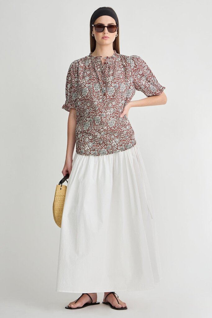 APIECE APART LOS ALTOS TOP IN CLAY FLORAL