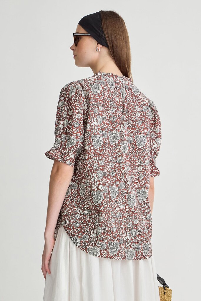 APIECE APART LOS ALTOS TOP IN CLAY FLORAL