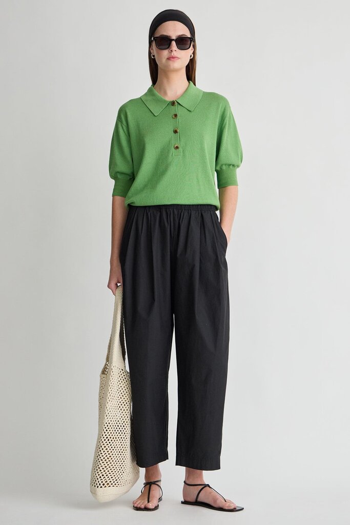 APIECE APART SPA PLEAT PANT IN BLACK