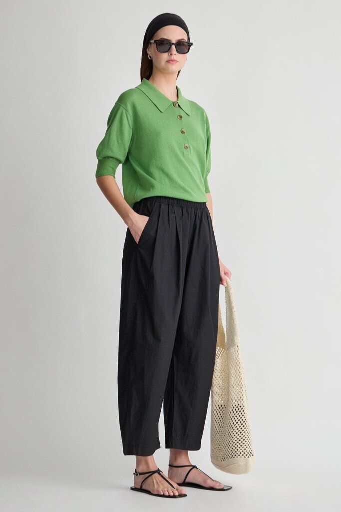 APIECE APART SPA PLEAT PANT IN BLACK