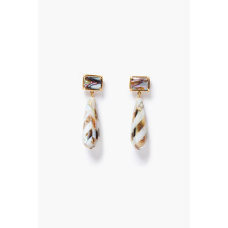 CHAN LUU BALTHAZAR DROP ABALONE EARRINGS