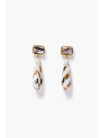 CHAN LUU BALTHAZAR DROP ABALONE EARRINGS