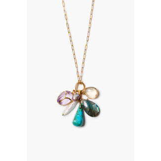 CHAN LUU SCARAB CHARM MULTI NECKACE