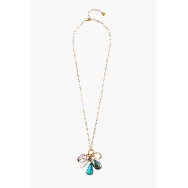 CHAN LUU SCARAB CHARM MULTI NECKACE
